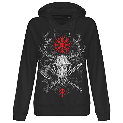 Damen Kapuzenpullover Nordische Folklore Hoodie Wikinger Nordmänner Germanen von SONS OF ODIN