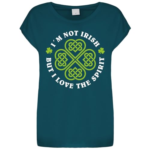 SONS OF ODIN Damen Longshirt weit geschnitten Irland IAM not Irish but i Love The Spirit Rune von SONS OF ODIN