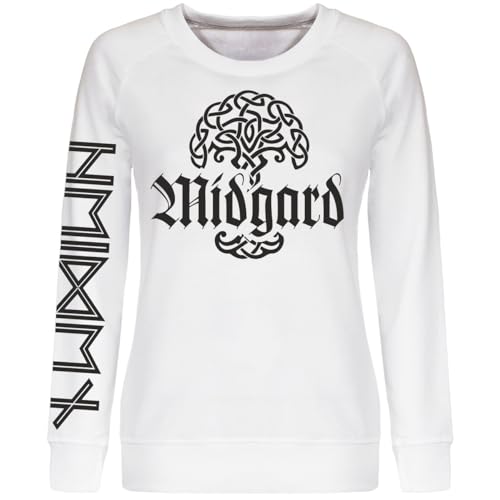 SONS OF ODIN Damen Pullover Sweatshirt Midgard Vegvisir nordischer Kompass Wotan Kelten Thor Größe S - XXXL von SONS OF ODIN