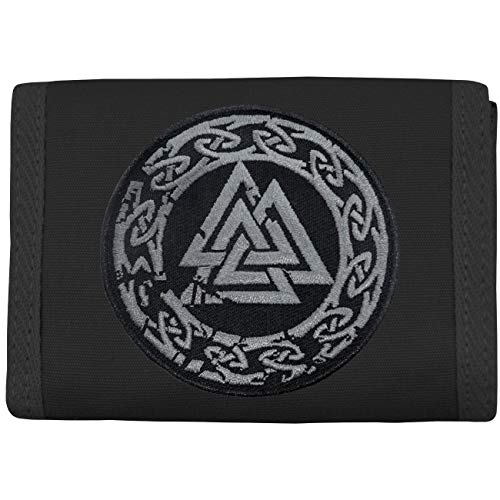 Geldbörse mit Aufnäher Wotansknoten GRAU von SONS OF ODIN