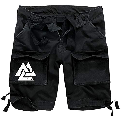 SONS OF ODIN Herren Armee Kurze Hosen Shorts Nordische Welt Walhalla Runen Valknut Nordic von SONS OF ODIN