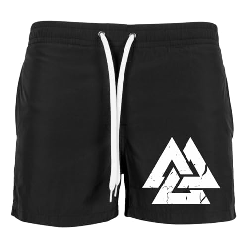 SONS OF ODIN Herren Badehose Swim Shorts Marke Valknut Wikinger Rune wotansknoten Badeshorts von SONS OF ODIN