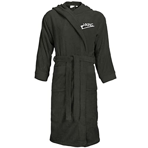 SONS OF ODIN Herren Bademantel mit Kapuze Viking size S - 3XL wikinger Motive vikings frottee von SONS OF ODIN