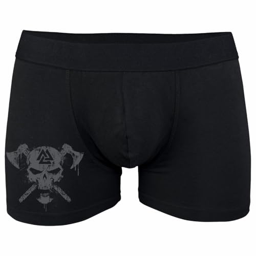 SONS OF ODIN Herren Boxershorts Wotan der graue Krieger Männer Wikinger Unterhosen S - 5XL von SONS OF ODIN
