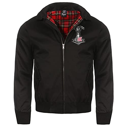 SONS OF ODIN Herren Harrington Jacke Nordmänner Langboote auf Plünderfahrt Drachenboot Heiden von SONS OF ODIN