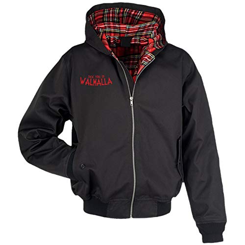 SONS OF ODIN Herren Harrington Jacke mit Kapuze Auf alte Götter Wikinger Walhalla Kriegsgott von SONS OF ODIN