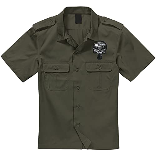 SONS OF ODIN Herren Hemd Kurzarm Pilotenhemd Totenkopf Jäger auf der Jagd Skull Night SONS OF ODIN Herren Hemd Kurzarm Pilotenhemd Totenkopf Jäger auf der Jagd Skull Night von SONS OF ODIN
