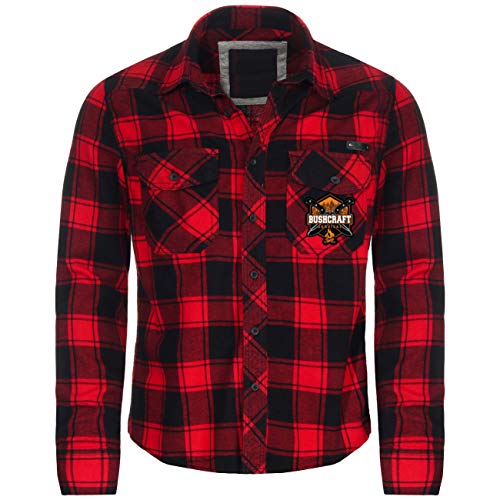 SONS OF ODIN Herren Holzfällerhemd Langarm Bushcraft Survival Outdoor Wikinger Krieger Patch von SONS OF ODIN