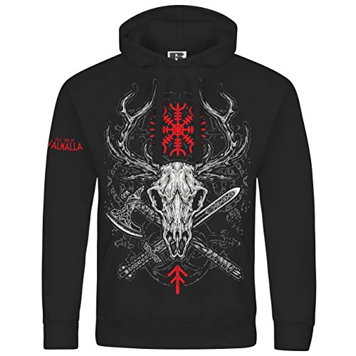 SONS OF ODIN Herren Kapuzenpullover Nordische Folklore Wikinger Motive vikingwear von SONS OF ODIN