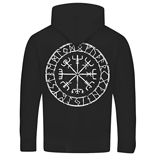 SONS OF ODIN Herren Kapuzenpullover Nordmänner Vegvisir Nordischer kompass Wikinger von SONS OF ODIN