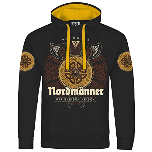SONS OF ODIN Herren Kapuzenpullover Nordmänner Wir bleiben Heiden Germanen Walhalla Schwert von SONS OF ODIN