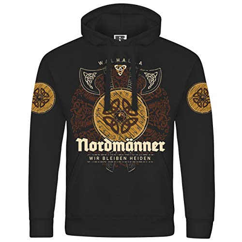 SONS OF ODIN Herren Kapuzenpullover Nordmänner Wir bleiben Heiden Germanen Walhalla Schwert von SONS OF ODIN