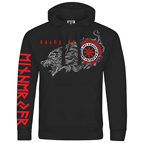 SONS OF ODIN Herren Kapuzenpullover Tyr Fenriswolf Odins Tod Walhalla Untergang von SONS OF ODIN