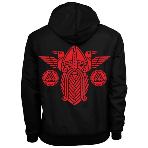 SONS OF ODIN Herren Männer Windbreaker Windjacke Wotan Blutadler Regenjacke valhalla von SONS OF ODIN