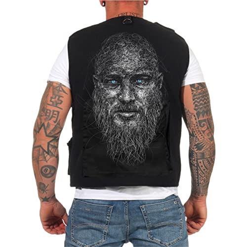 SONS OF ODIN Herren Multifunktionsweste Outdoor mit vielen Taschen Wikinger Legende Walhalla von SONS OF ODIN