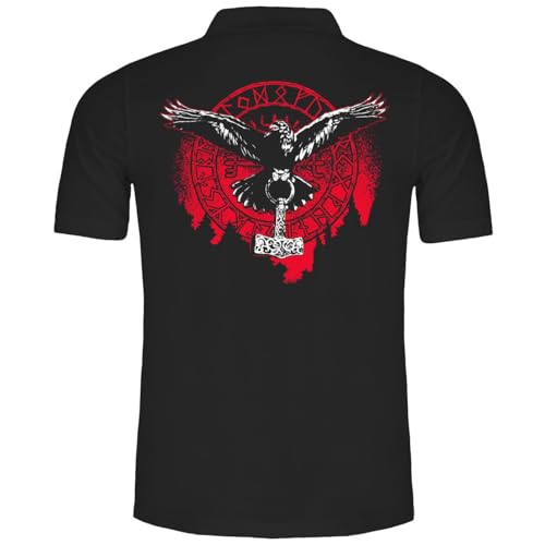 SONS OF ODIN Herren Poloshirt Polohemd Aufbruch (mit Rückendruck) von SONS OF ODIN