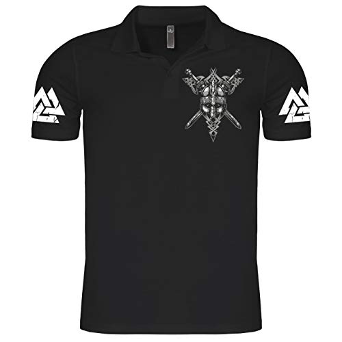 SONS OF ODIN Herren Poloshirt Polohemd Midgards Erbe Germania (mit Rückendruck) von SONS OF ODIN