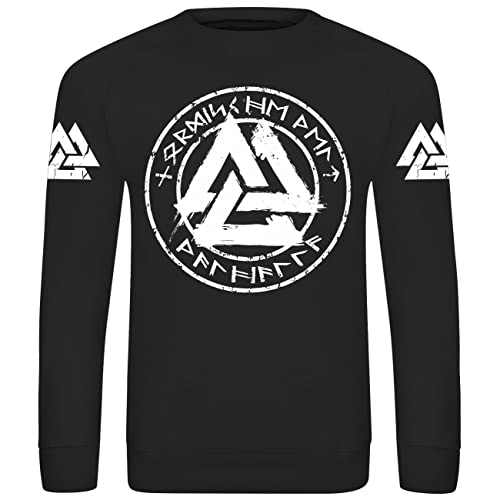 SONS OF ODIN Herren Pullover Der Wotan Kreis Runenschrift nordische Männer Krieger von SONS OF ODIN