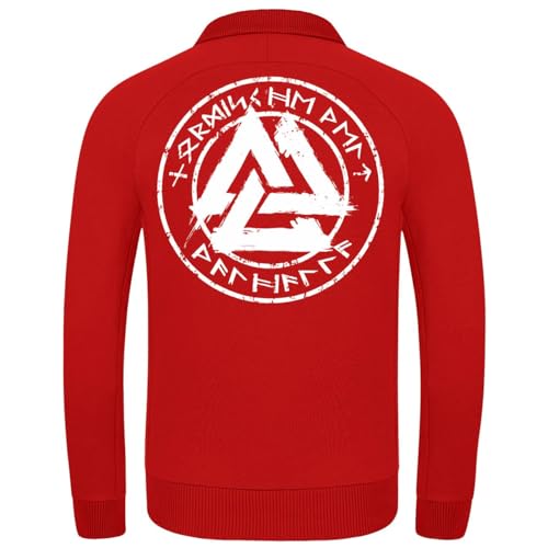 Herren Sweatjacke Nordische Welt Walhalla Wotansknoten weiss wikinger vikings von SONS OF ODIN