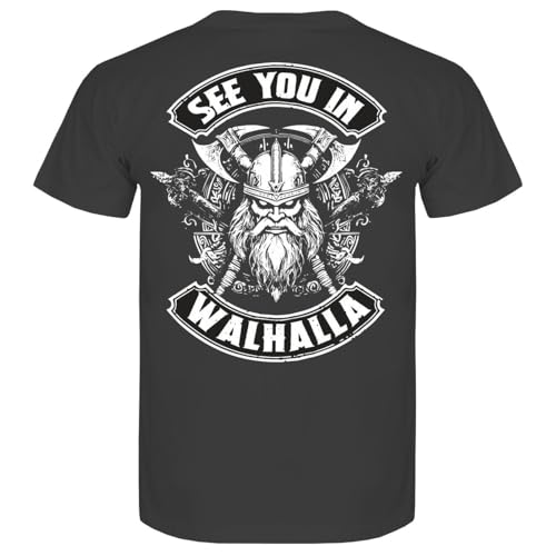 SONS OF ODIN Herren T-Shirt Patch See You in Walhalla nordische Horde Vikings von SONS OF ODIN