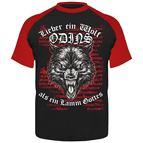Herren Tshirt Wikinger Lieber EIN Wolf Odins Motiv Größe S - 5XL von SONS OF ODIN