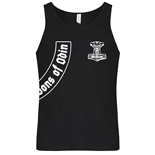 SONS OF ODIN Herren Tank Top Muskelshirt Letzte Ausfahrt Walhalla Wikinger Thors Hammer Biker von SONS OF ODIN
