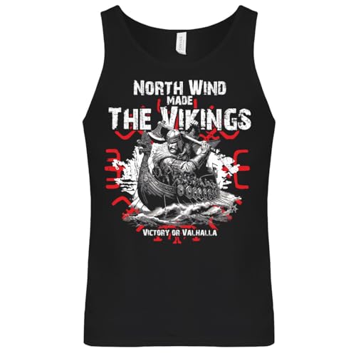 SONS OF ODIN Herren Tank Top Muskelshirt North Wind Make The Vikings Victory or Valhalla Thor Größe S - 5XL von SONS OF ODIN