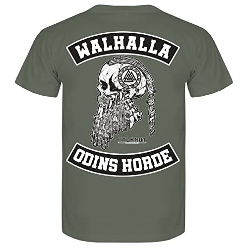 SONS OF ODIN Herren Tshirt Nordmänner Walhalla Odins Horde Wikinger Totenkopf von SONS OF ODIN