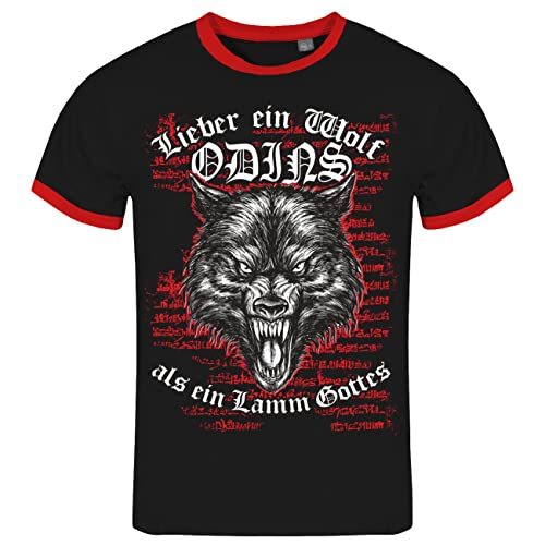 Herren Tshirt Wikinger Lieber EIN Wolf Odins Motiv Größe S - 5XL von SONS OF ODIN