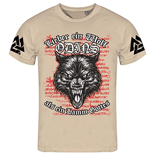 Herren Tshirt Wikinger Sprüche Lieber EIN Wolf Odins Fenriswolf tyr von SONS OF ODIN