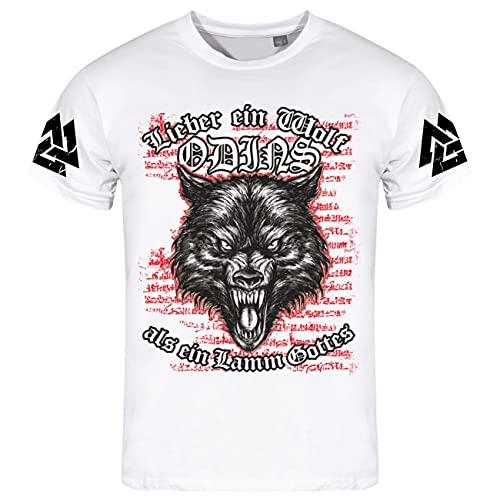 Herren Tshirt Wikinger Sprüche Lieber EIN Wolf Odins Fenriswolf tyr von SONS OF ODIN