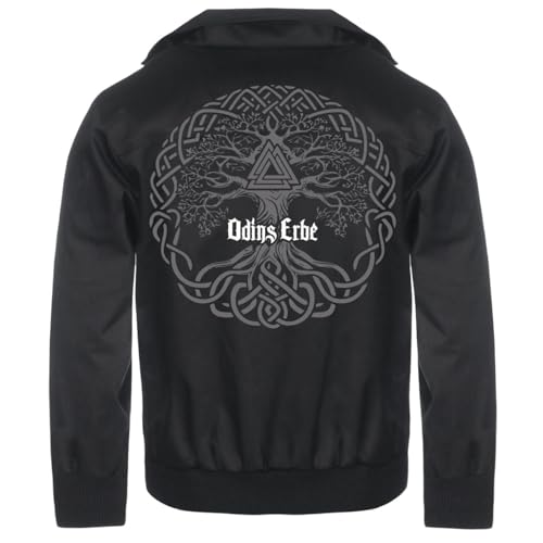 SONS OF ODIN Herren gefütterte Harrington WINTER Jacke Odins Erbe vikings motive wotan thor von SONS OF ODIN