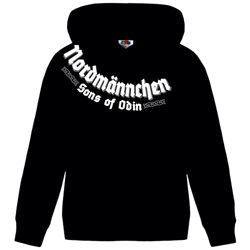 SONS OF ODIN Kinder Junge Kapuzenpullover Nordmännchen 110-164 Jungen Kids Wikinger Thor von SONS OF ODIN