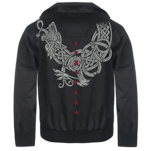 Männer & Herren gefütterte WINTER Harrington Jacke Fenrir Sohn von Loki Größe S - 5XL von SONS OF ODIN