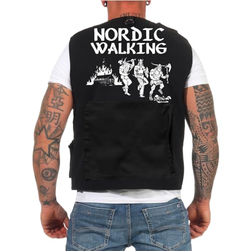 SONS OF ODIN Weste mit vielen Taschen TEXT (mit Rückendruck) von SONS OF ODIN