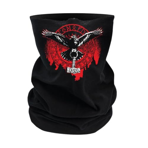 Schlauchschal Halstuch Aufbruch Odins Raben mit Thors Hammer Wikinger Krieger von SONS OF ODIN