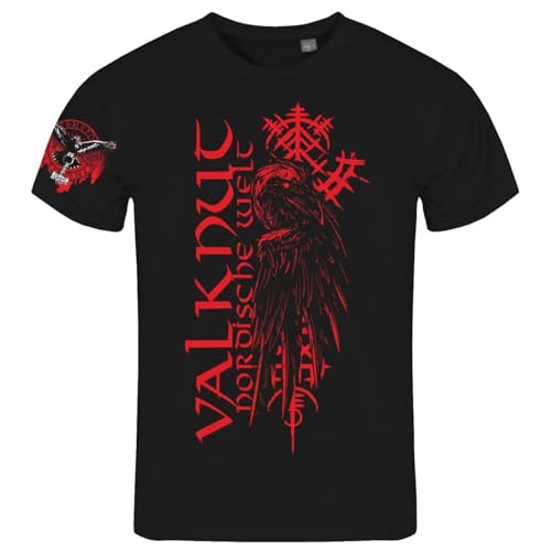 Übergrößen Herren 3XL bis 8XL T-Shirt Valknut Nordischer Rabe Wikinger Motiv Odin von SONS OF ODIN