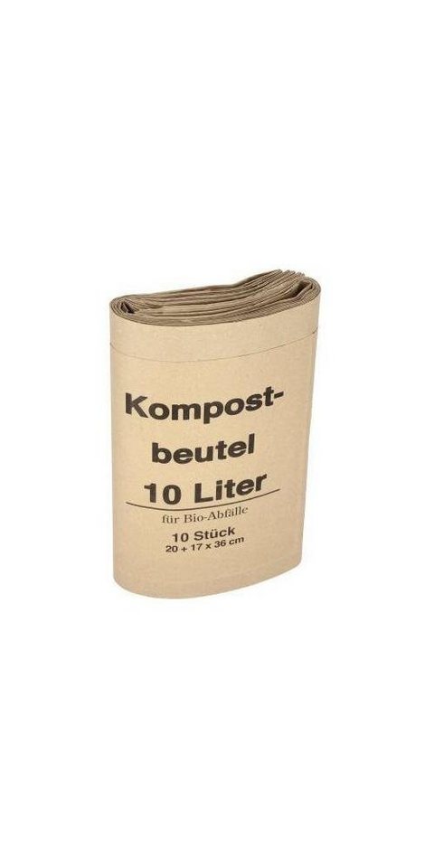 Einkaufsbeutel Müllsack Bio 20+16 x 36 cm (B x H) 10l Papier braun 10 St./Pack. von OTTO