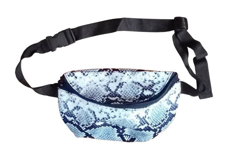 EDCO Gürteltasche GÜRTELTASCHE mit 2 Fächer Schlangenhaut Bauchtasche 68 (Weiss), Hüfttasche Sporttasche von EDCO