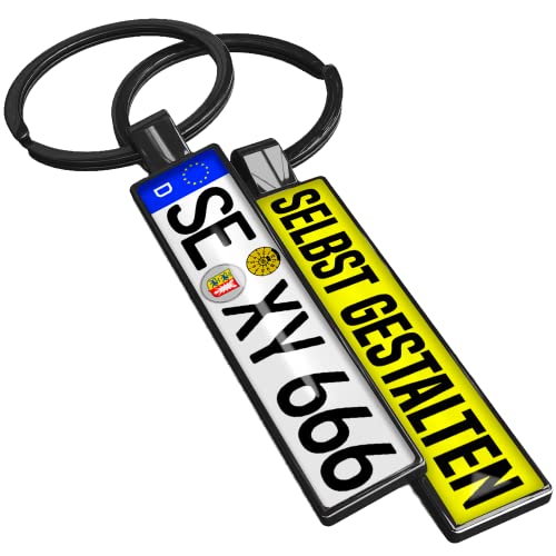 Personalisierter Kennzeichen-Schlüsselanhänger beidseitig mit Name Logo Foto Bild - Individueller Auto Nummernschild-Anhänger aus Metall als Führerschein Geburtstag Autofans Geschenk personalisiert Personalisierter Kennzeichen-Schlüsselanhänger beidseitig mit Name Logo Foto Bild - Individueller Auto Nummernschild-Anhänger aus Metall als Führerschein Geburtstag Autofans Geschenk personalisiert von SONZE