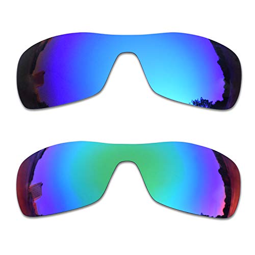 SOODASE Für Oakley Antix Sonnenbrillen Blau/Grün 2 Paare Polarisierte Ersatzgläser von SOODASE