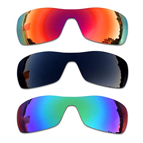 SOODASE Für Oakley Antix Sonnenbrillen Rot/Schwarz/Grün Polarisierte Ersatzgläser von SOODASE