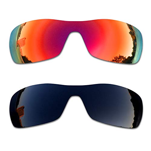 SOODASE Für Oakley Antix Sonnenbrillen Rot/Schwarz 2 Paare Polarisierte Ersatzgläser von SOODASE