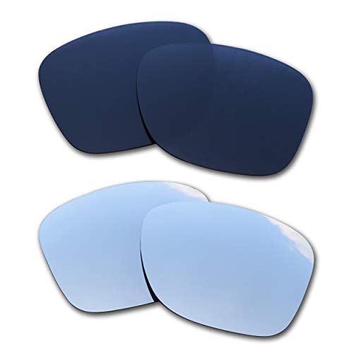 SOODASE Für Oakley Catalyst Sonnenbrillen Schwarz/Silber 2 Paare Polarisierte Ersatzgläser von SOODASE