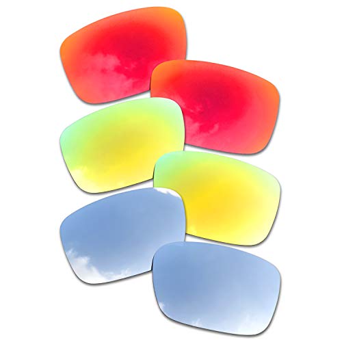 SOODASE Für Oakley Drop Point Sonnenbrillen Rot/Gold/Silber Polarisierte Ersatzgläser von SOODASE