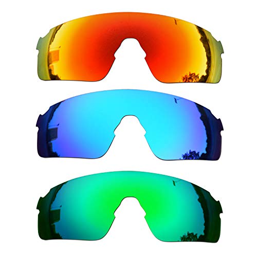 SOODASE Für Oakley EVZero Blades Sonnenbrillen Rot/Blau/Grün Polarisierte Ersatzgläser von SOODASE