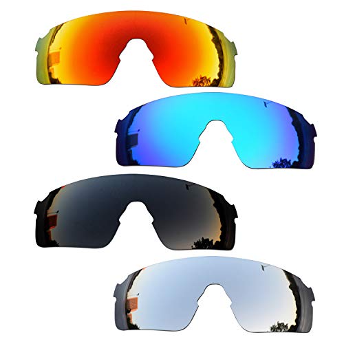 SOODASE Für Oakley EVZero Blades Sonnenbrillen Rot/Blau/Schwarz/Silber Polarisierte Ersatzgläser von SOODASE