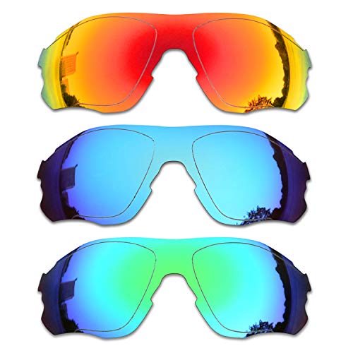 SOODASE Für Oakley EVZero Sonnenbrillen Rot/Blau/Grün Polarisierte Ersatzgläser von SOODASE