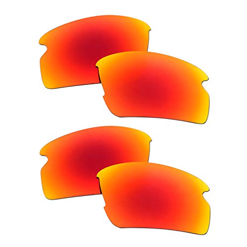 SOODASE Für Oakley Flak 2.0 Sonnenbrillen Rot 2 Paare Polarisierte Ersatzgläser von SOODASE