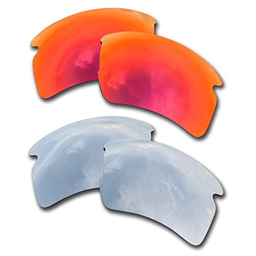 SOODASE Für Oakley Flak 2.0 XL Sonnenbrillen Rot/Grün 2 Paare Polarisierte Ersatzgläser von SOODASE